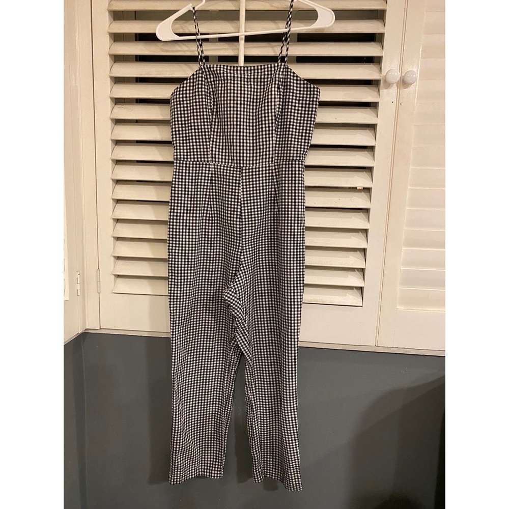 Gingham print jumpsuit